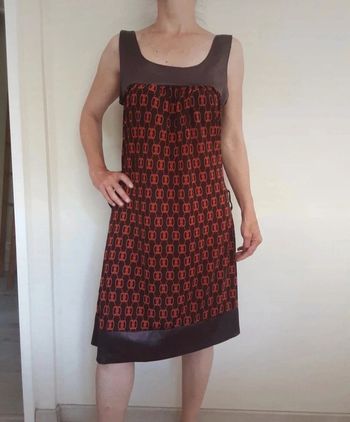 Robe satin fluide rétro vintage T 38