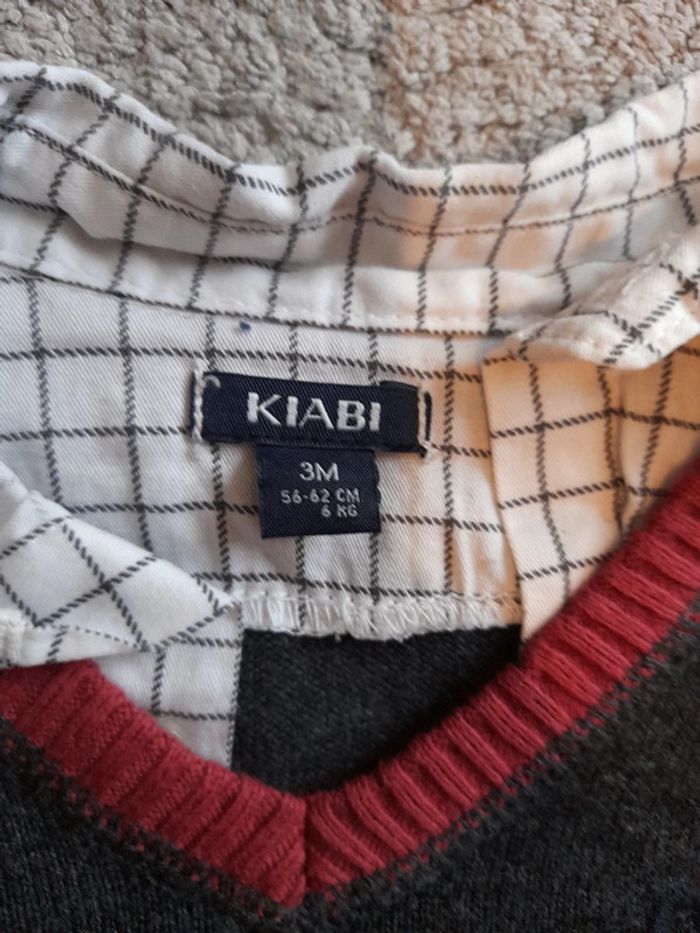 Ensemble pull chemise 3 mois - photo numéro 2