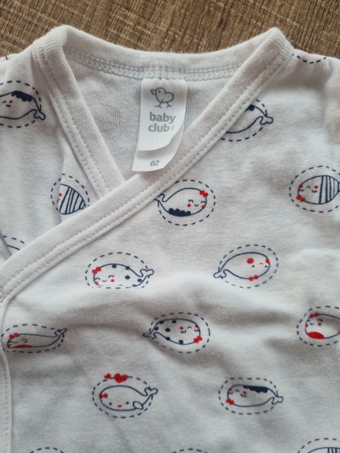 Lot de bodys Baby Club 3 mois 62 cm - photo numéro 3