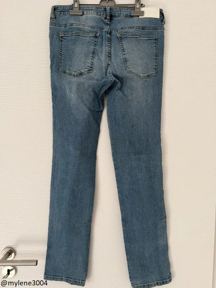 Jean slim skinny droit bleu clair brut uni basique simple - photo numéro 6