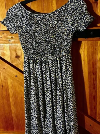 Robe à fleurs tendance – style bohème – 10/11 ans