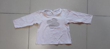 Tshirt manche longue motif trèfle 12 mois