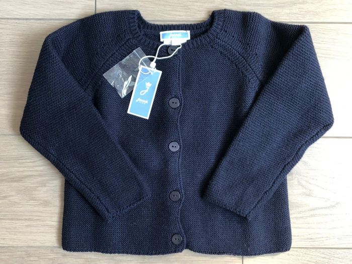 Gilet marine en laine et coton Jacadi T-3 ans