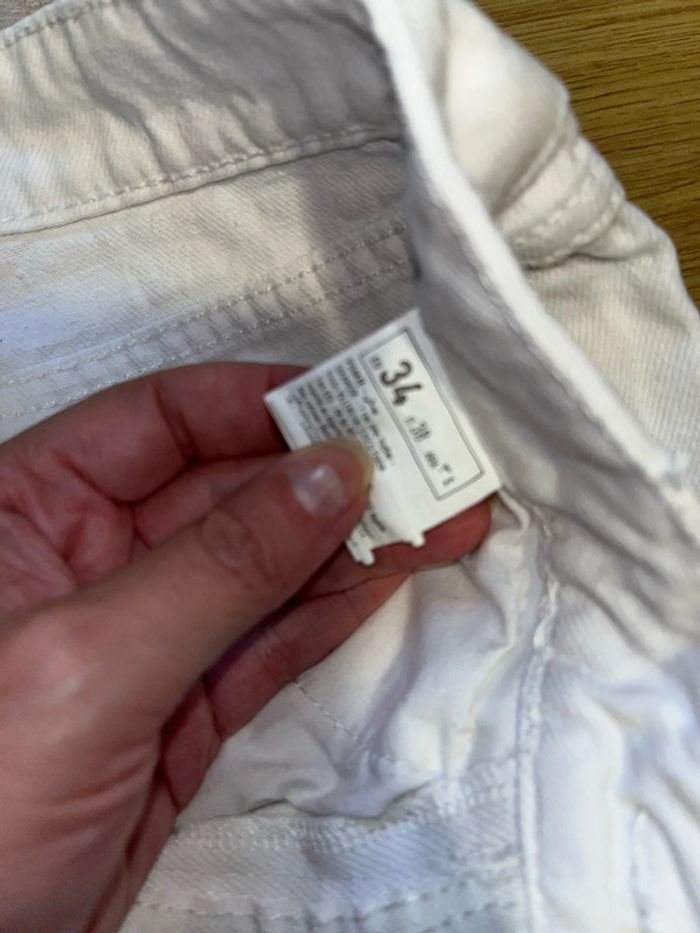 Jean blanc, taille 34 marque PIMKIE - photo numéro 4
