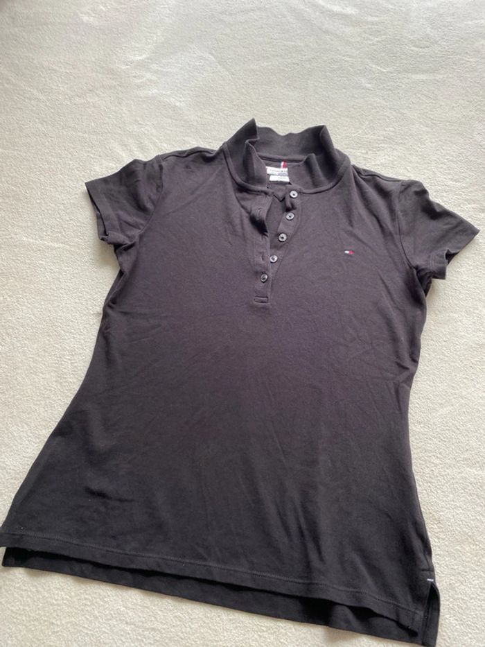 Polo noir hilfiger