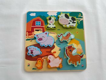 Puzzle en bois animaux de la ferme