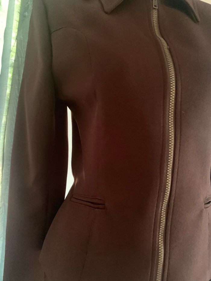 Veste Gaucho cintrée marron taille M - photo numéro 7