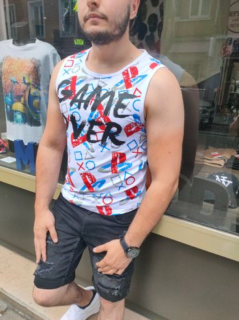 Débardeur homme blanc motif xxl BlackList