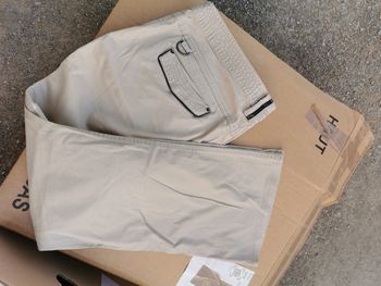 Pantalon toile beige