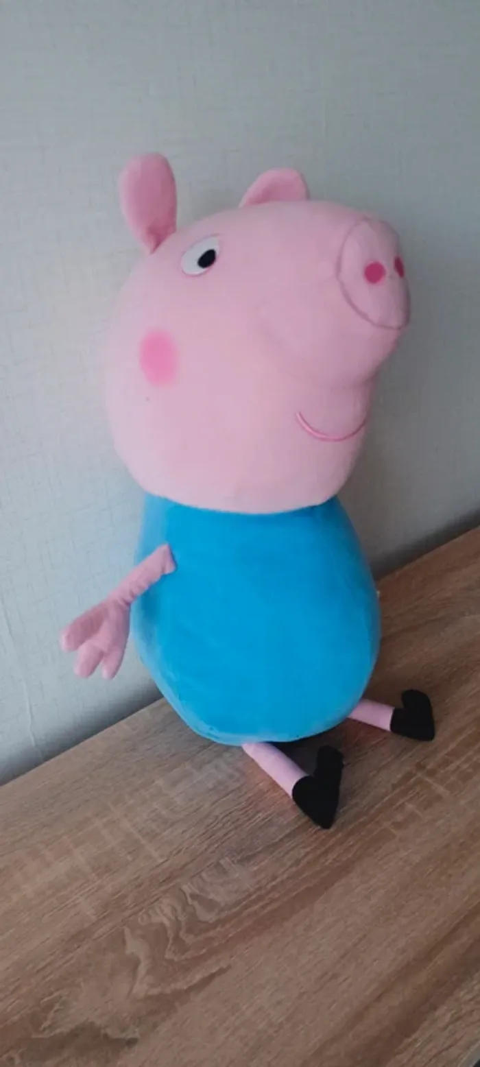 Peluche George Pig, environ 50 cm de hauteur, propre et en très bon état. - photo numéro 7