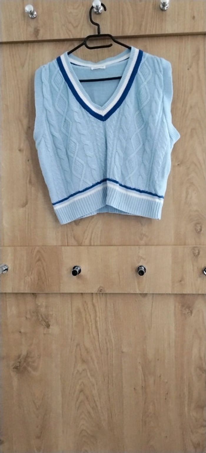 Pull sans manches bleu Cache cache TM