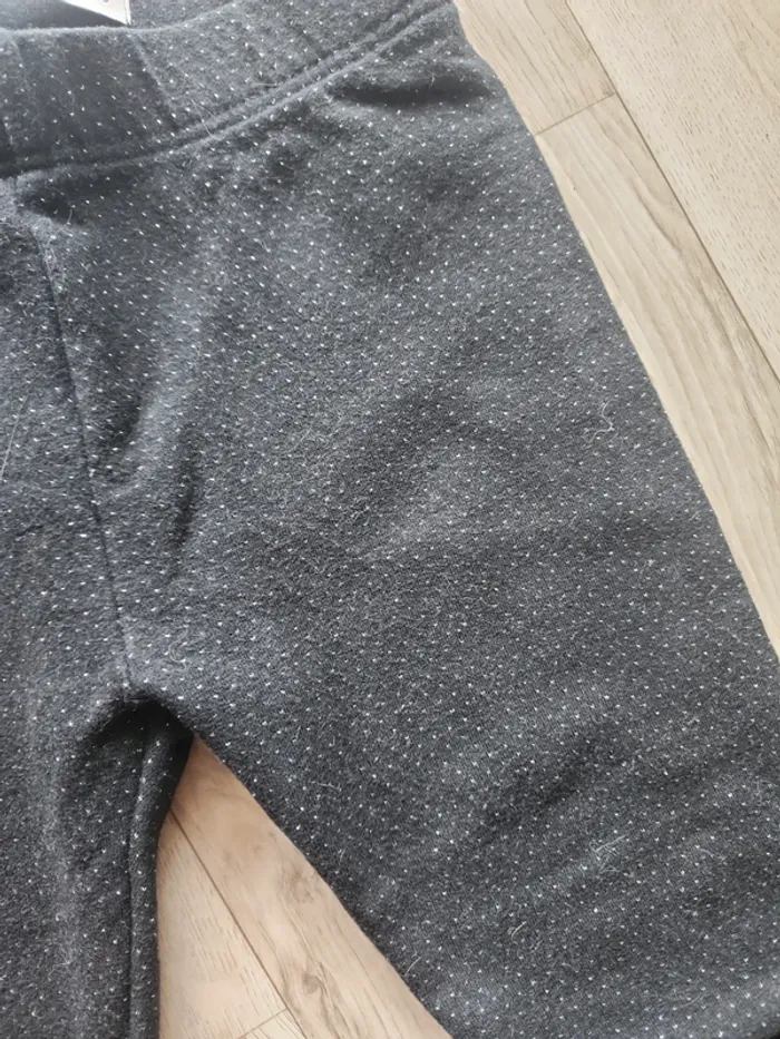 Legging chaud fourré noir a points argentés 3ans - photo numéro 2