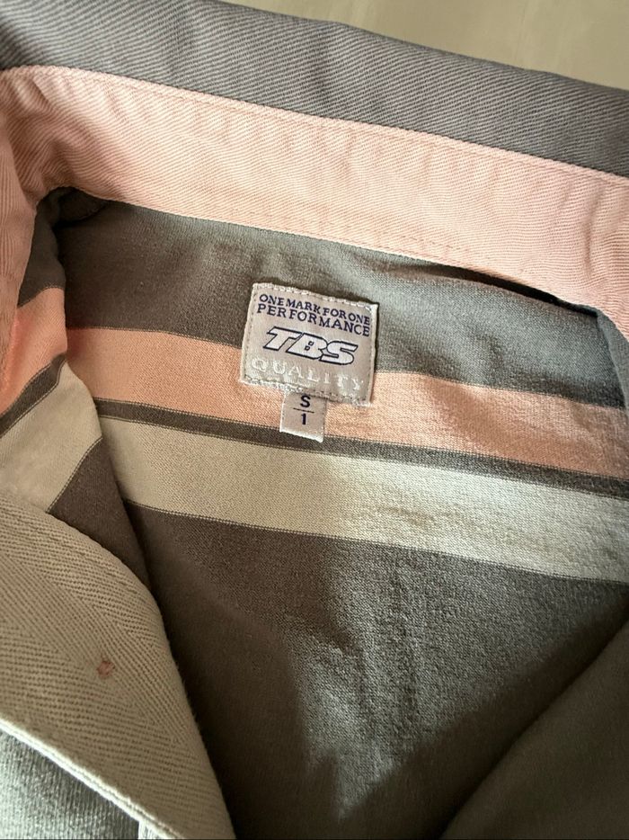 Polo gris multicolore TBS - Taille S - photo numéro 4