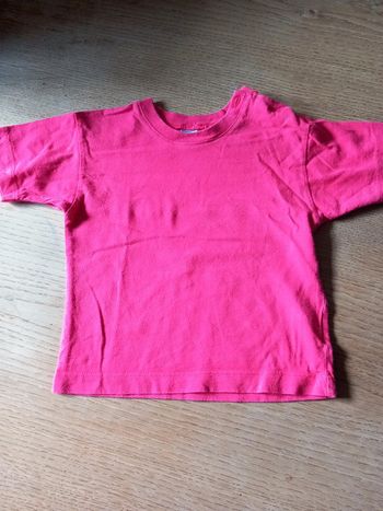 Tee-shirt coton rose Decathlon 1an