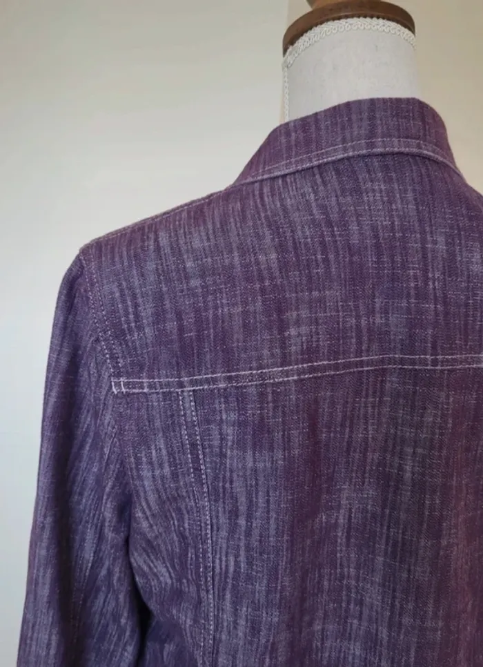 Veste blazer violet Anne Weyburn Taille 40 42 - photo numéro 4