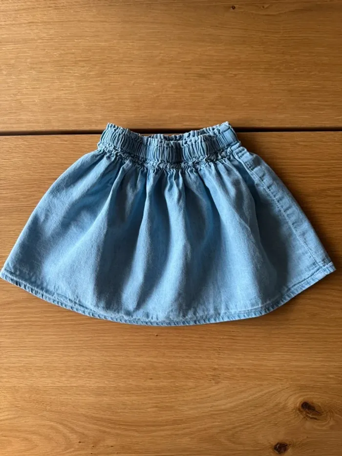 Jupe en jeans légers volants - Taille 2/3 Ans - photo numéro 2
