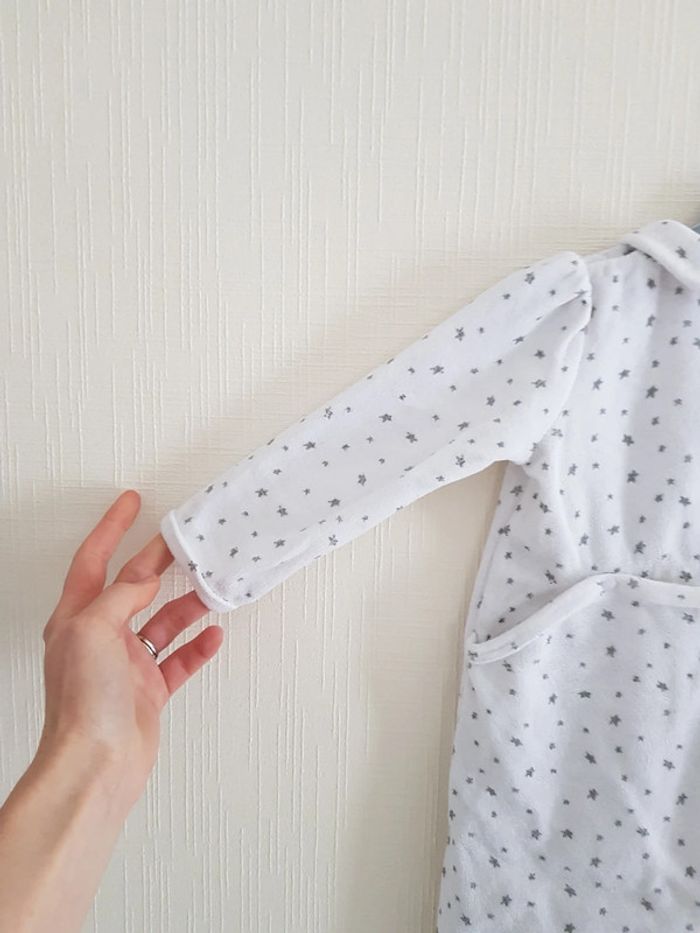 Pyjama 1 pièce blanc étoiles grises avec souris danseuses - photo numéro 6