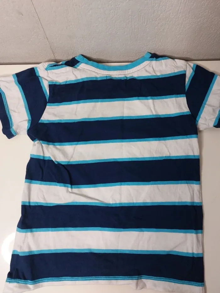 Tee-shirt rayures bleu et blanc "Tissaia" - photo numéro 4