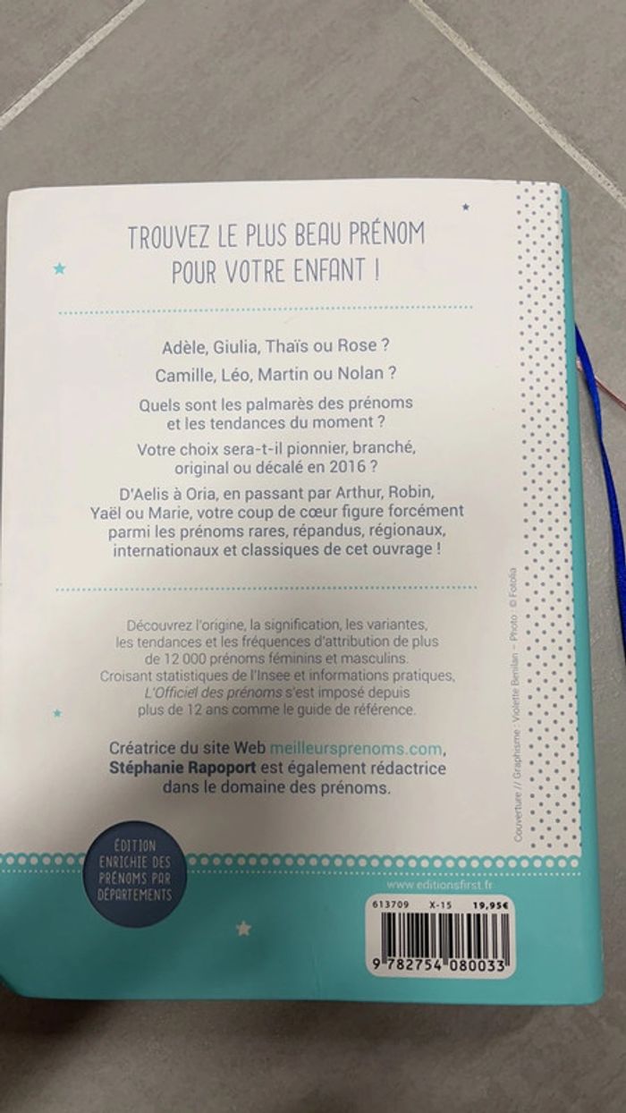 L’officiel des prénoms 2016 - photo numéro 2