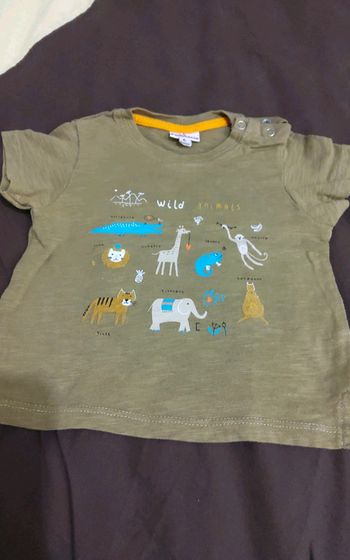 Tee-shirt animaux 6 mois