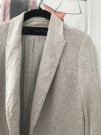 Blazer Zara coton beige chiné M