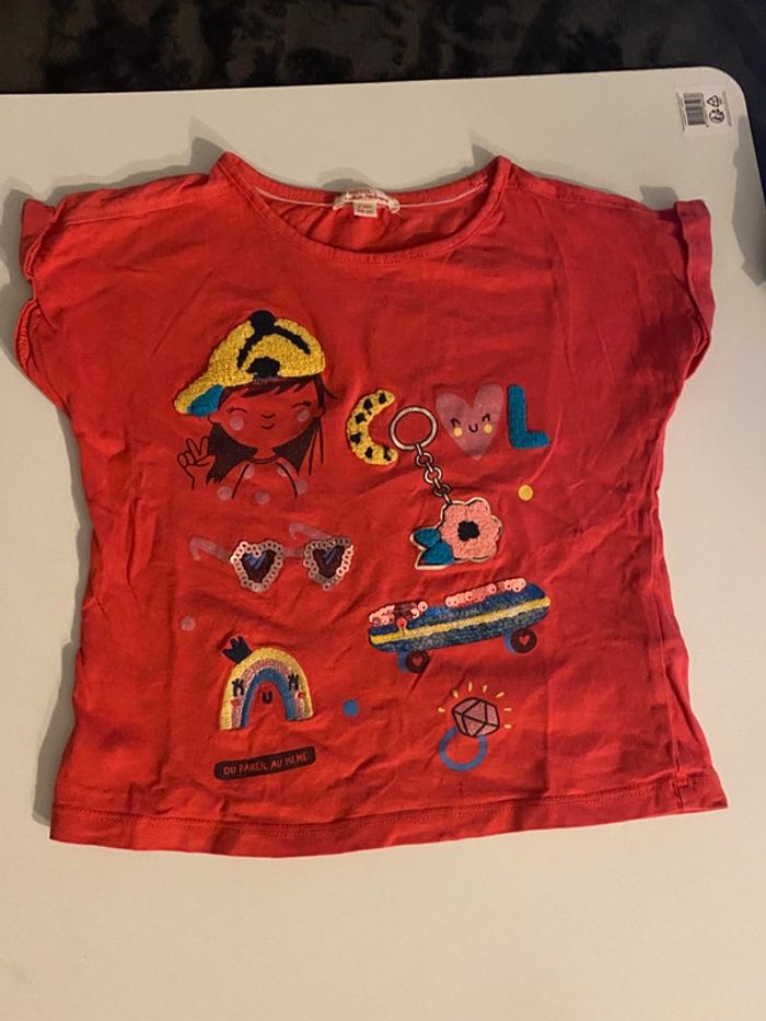 lot de six T-shirts à manches courtes pour filles - photo numéro 6