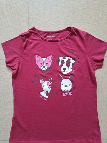 T-shirt fille / T. 10 ans / " In extenso " / Neuf