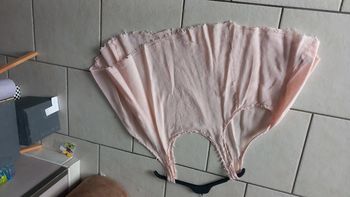 Tunique large en lin rose pâle mango taille m