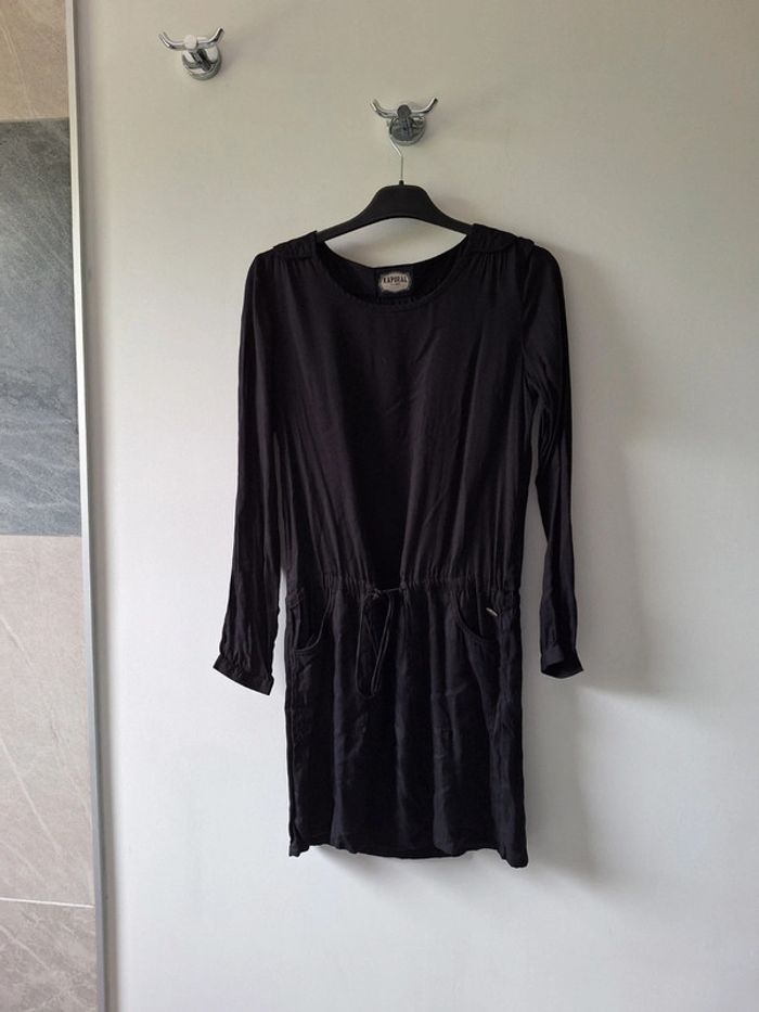 Robe noire fluide kaporal femme t34