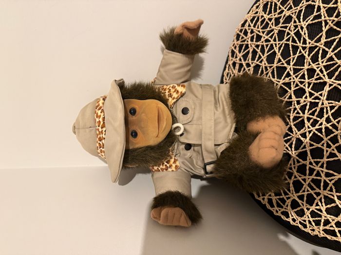 marionnette à main vintage Hosung Safari Chimp de 1992, singe en peluche corps entier - photo numéro 9