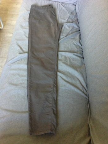 Pantalon façon jean slim gris foncé (4) taille 40