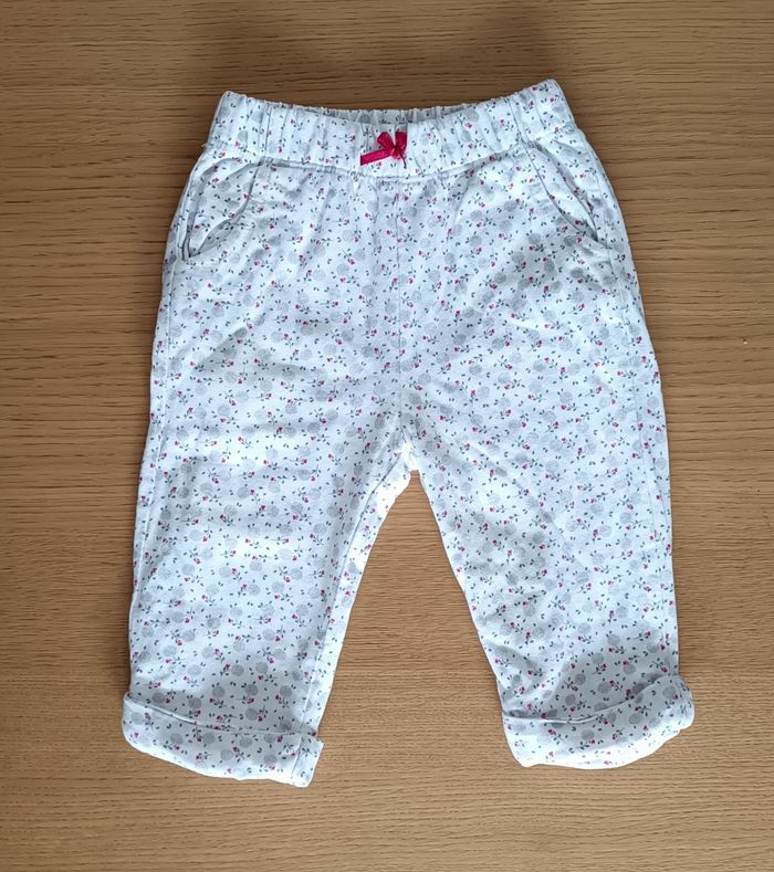 Pantalon doublé épais Mon Premier Major blanc rouge gris 6 mois 67 cm fille - photo numéro 2