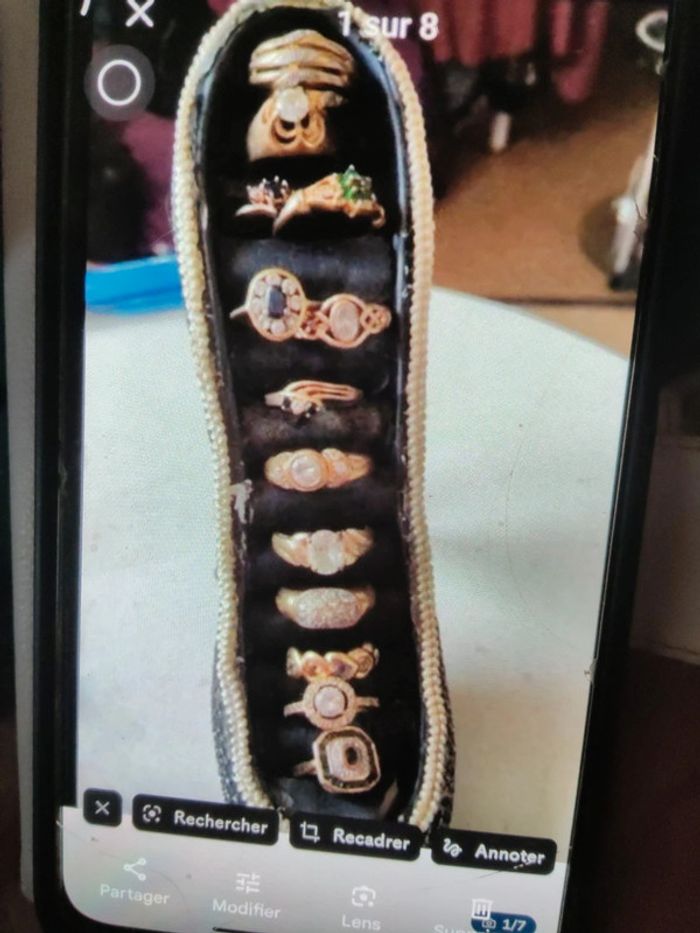 Bague plaqué or et argent 52 54 - photo numéro 7