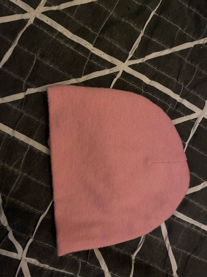 Ensemble bonnet et gang rose pour bébé - photo numéro 3