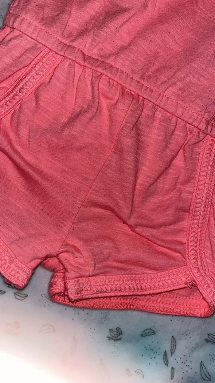 combi short 12 mois rose fluo kiabi - photo numéro 4
