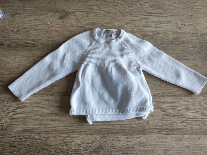 Pull blanc bébé