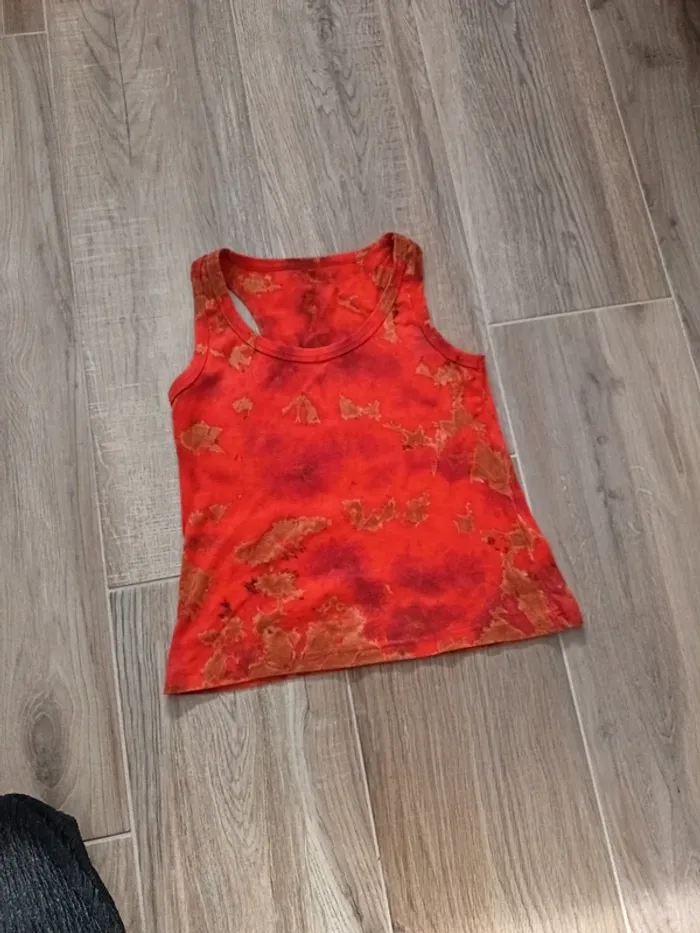Débardeur court à motif