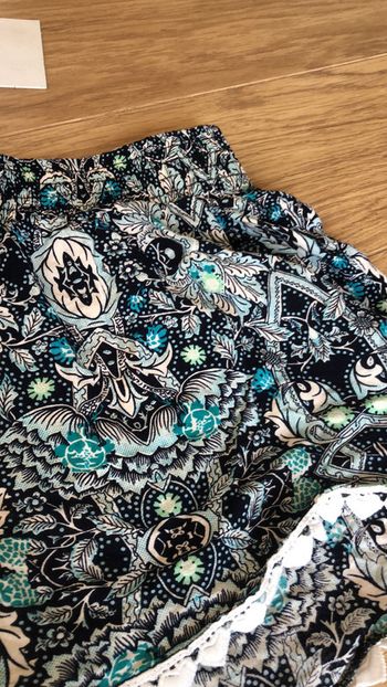 Short léger Liberty taille S bleu turquoise