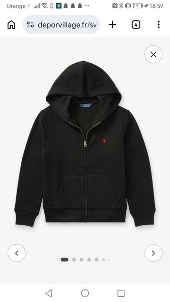 Zip Ralph Lauren noir/black taille M/Homme