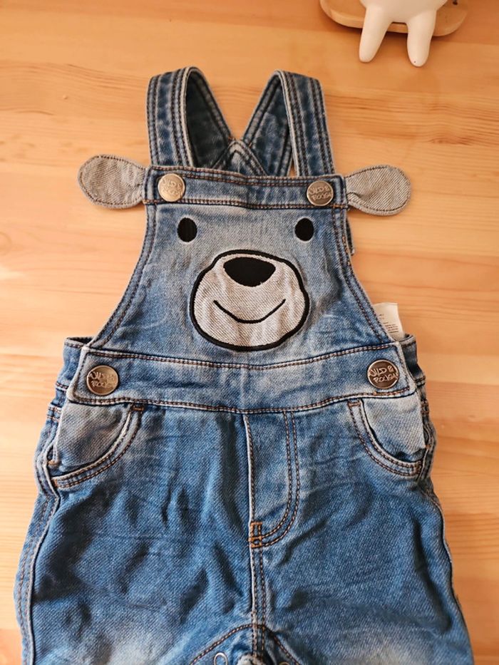 Salopette jeans bébé garçon 3 mois - photo numéro 2
