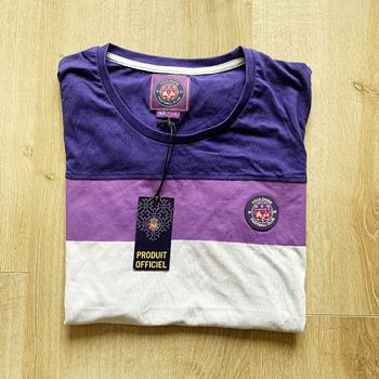 TFC Toulouse FC Téfécé Ligue 1 Football T-Shirt Supportrice Femme Violet Exclusif Officiel NEUF (Taille L)