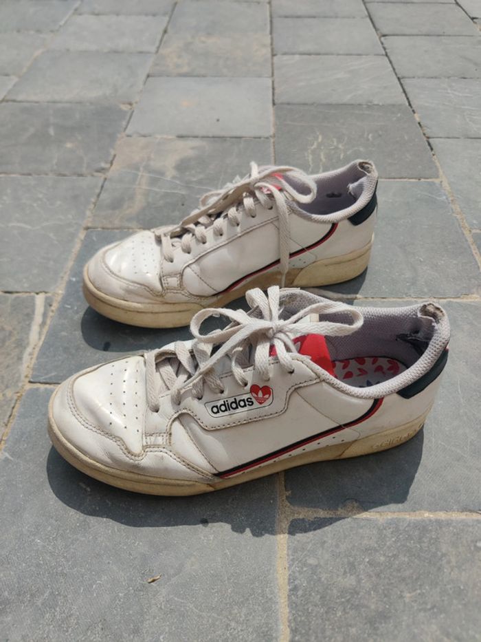 Baskets adidas blanches continental 80 - photo numéro 2