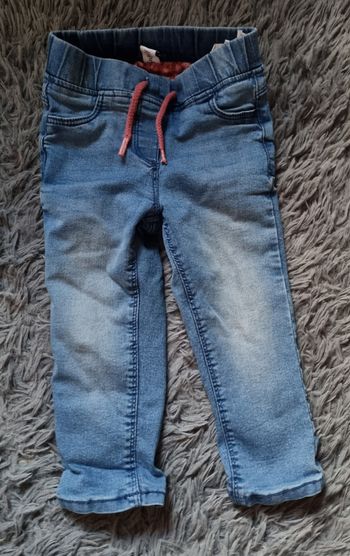 Jean effet délavé élastique à la taille 1½-2ans