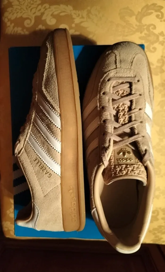 Baskets Adidas Gazelle beige / sable - photo numéro 7