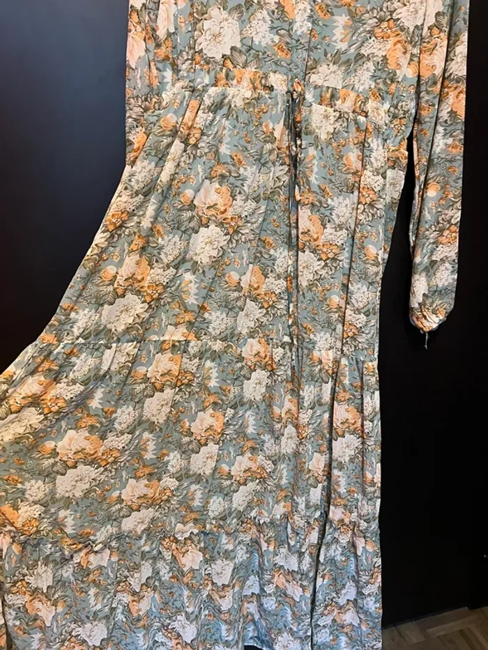 Robe imprimée bleue et orange neuve L/XL - photo numéro 3