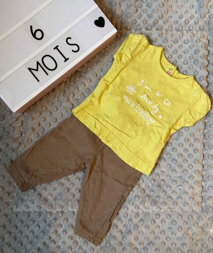 Ensemble T-shirt + legging, 6 mois