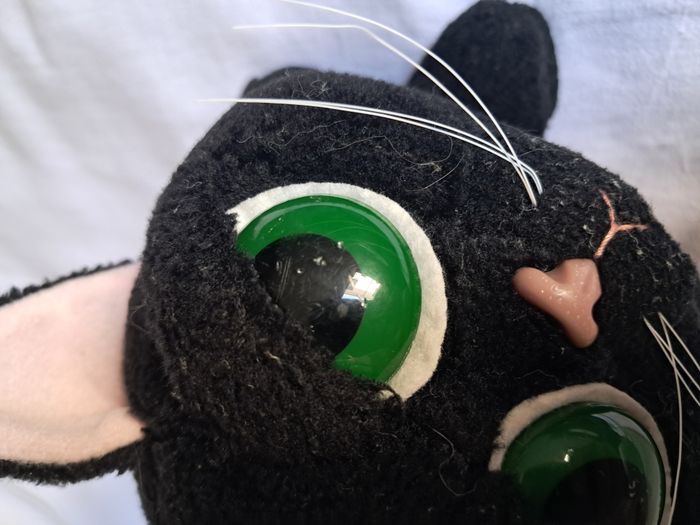 Peluche nounours Chat noir yeux verts Shadow Russ Berrie - photo numéro 4