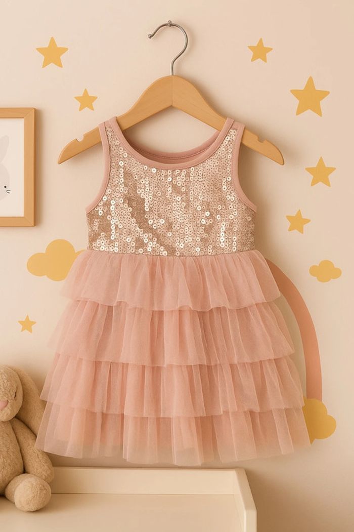 🌸  Robe  en  tulle & sequins  -  Taille 24 mois - Comme neuve 🌸