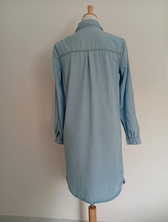 Promod - Robe chemise fluide taille 38 | bleu clair - printemps été - photo numéro 2