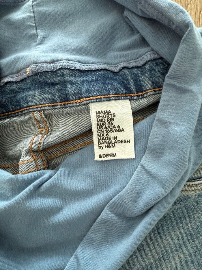 Joli short jeans femme grossesse maternité T36 H&M mama - photo numéro 6